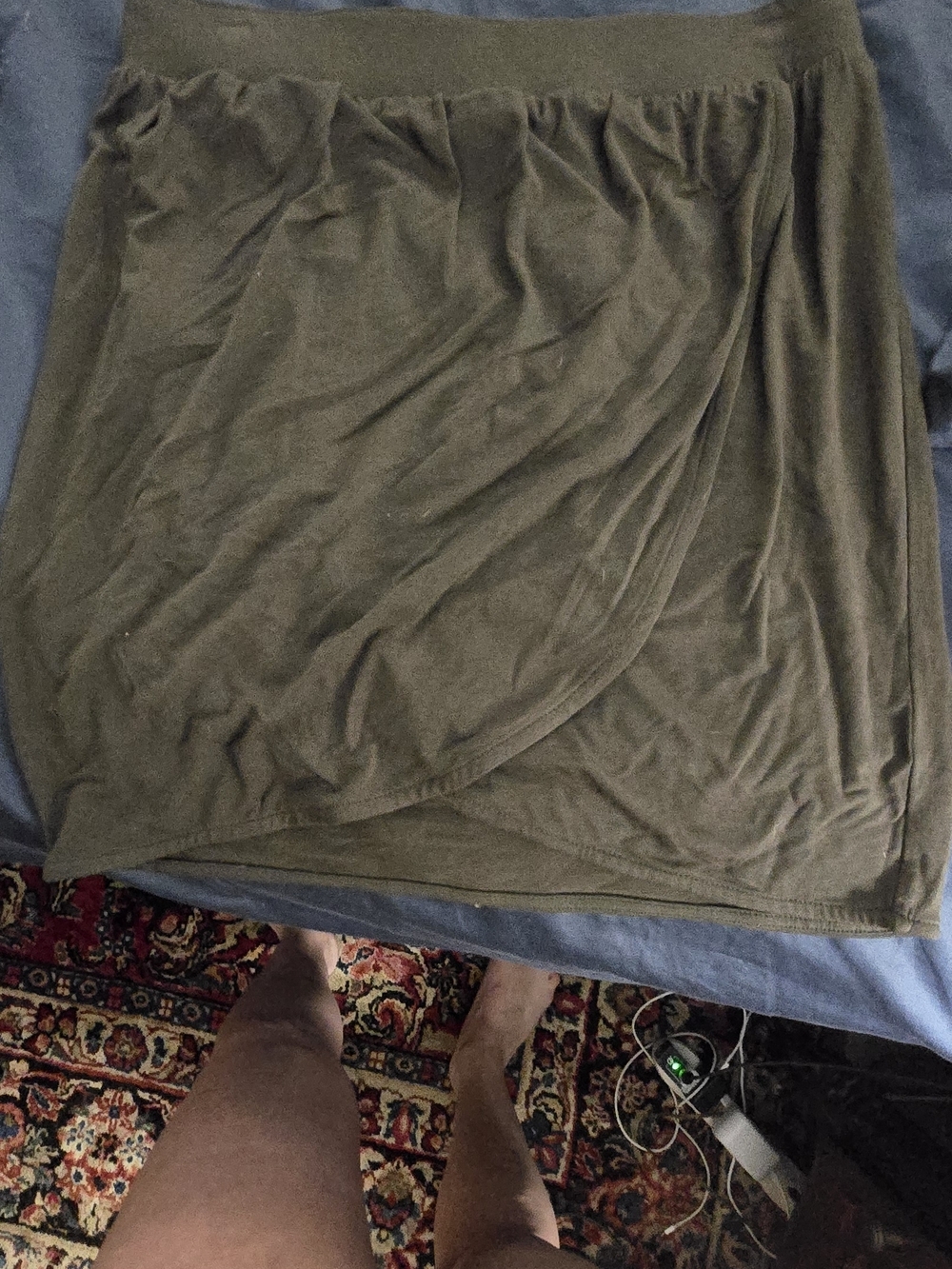 Mossimo Supply Co. Olive Green Mini Wrap Skirt